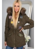 Khaki-Jacke mit Patches 91100 – Online-Shop – Boutique